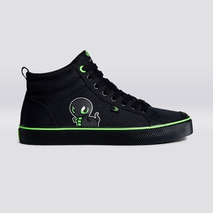 OCA HIGH Cariuma High Top Tela Vegan Noir Homme | FUL-0740168